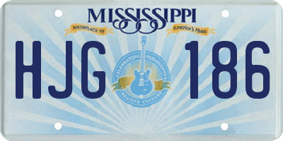 MS license plate HJG186