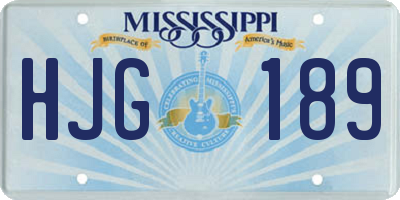 MS license plate HJG189