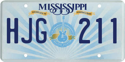 MS license plate HJG211