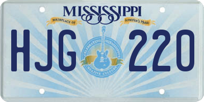 MS license plate HJG220