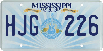 MS license plate HJG226