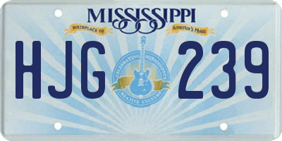 MS license plate HJG239
