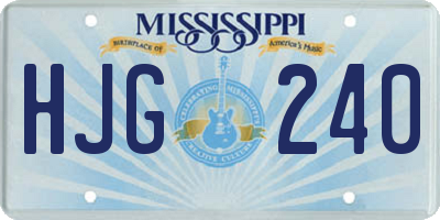 MS license plate HJG240