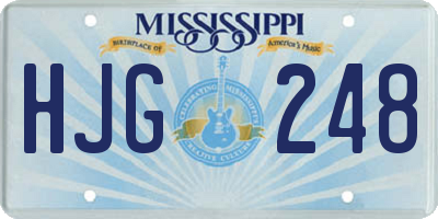 MS license plate HJG248