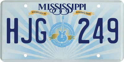 MS license plate HJG249