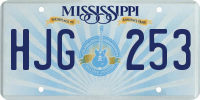 MS license plate HJG253