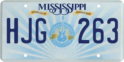 MS license plate HJG263