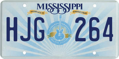 MS license plate HJG264