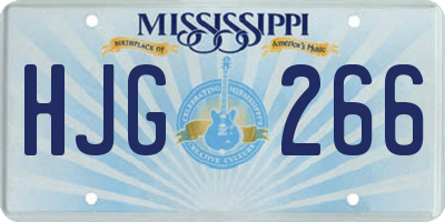 MS license plate HJG266