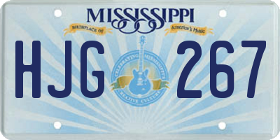 MS license plate HJG267