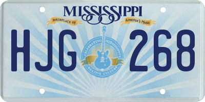 MS license plate HJG268
