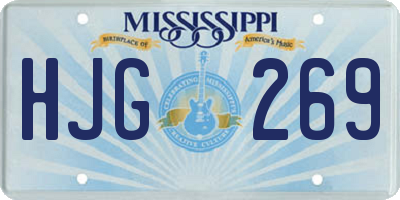 MS license plate HJG269