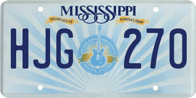 MS license plate HJG270