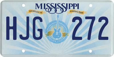 MS license plate HJG272