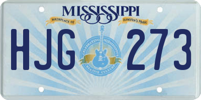 MS license plate HJG273