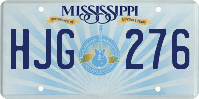 MS license plate HJG276