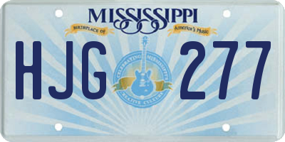MS license plate HJG277