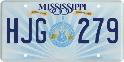MS license plate HJG279