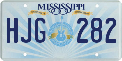 MS license plate HJG282