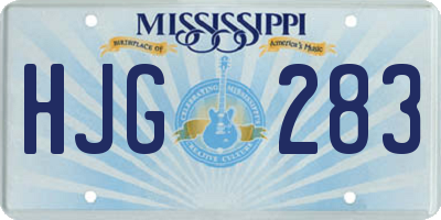 MS license plate HJG283