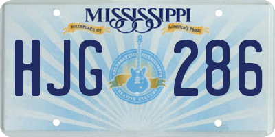 MS license plate HJG286