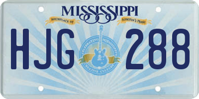 MS license plate HJG288