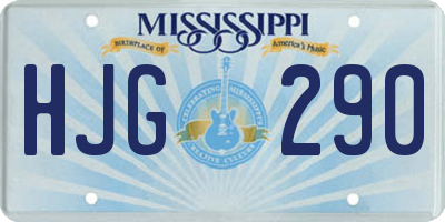 MS license plate HJG290