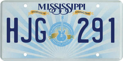 MS license plate HJG291