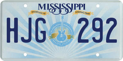 MS license plate HJG292