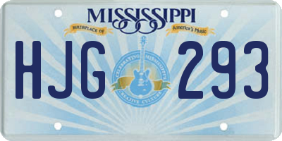 MS license plate HJG293