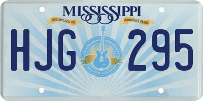 MS license plate HJG295