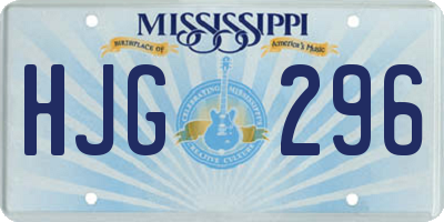 MS license plate HJG296