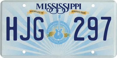MS license plate HJG297