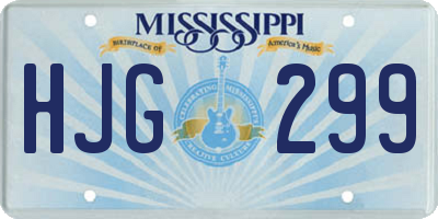 MS license plate HJG299