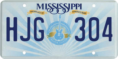 MS license plate HJG304