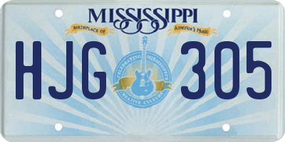 MS license plate HJG305