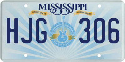 MS license plate HJG306