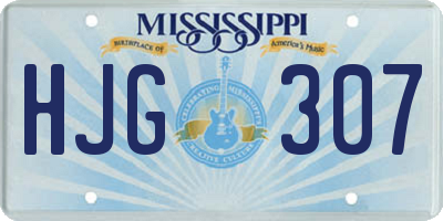 MS license plate HJG307