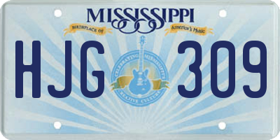 MS license plate HJG309
