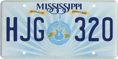 MS license plate HJG320