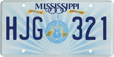 MS license plate HJG321