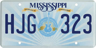 MS license plate HJG323