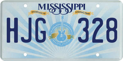 MS license plate HJG328