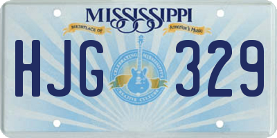 MS license plate HJG329