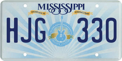 MS license plate HJG330