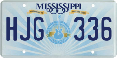 MS license plate HJG336