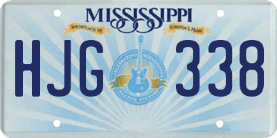 MS license plate HJG338