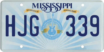 MS license plate HJG339