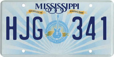 MS license plate HJG341