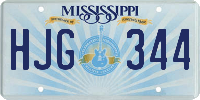 MS license plate HJG344